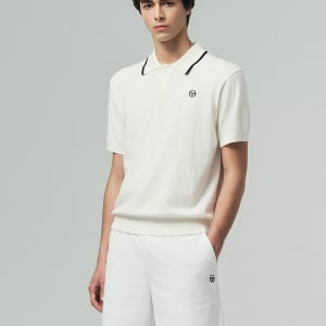 [세르지오타키니] M 스몰 케이블 반팔 폴로 (White) TMKU30463