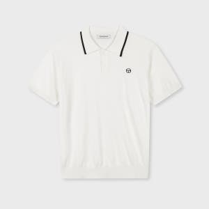 [세르지오타키니] M 스몰 케이블 반팔 폴로 (White) TMKU30463