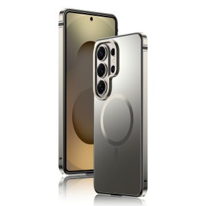 IMCHEN 삼성 S26ultra MagSafe 풀커버 자기 보호 케이스 갤럭시S26 울트라, 메탈, 티타늄실버