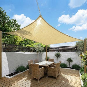 HDPE 그늘막 썬쉐이드 옥상 차광막 대형 천막 사각 5x5m