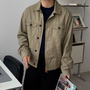 노리치 웨스턴 다잉 크롭 워싱 트러커 자켓