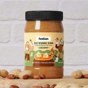 무가당 땅콩버터 100 순 무설탕 피넛버터 크리미, 500g, 1개