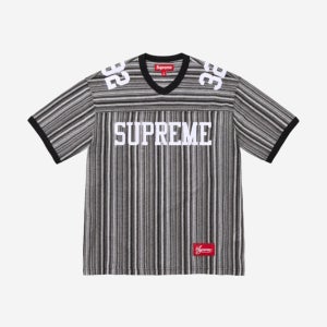 Supreme Open Knit Football Top Black 패션 힙합 풋볼 탑 셔츠