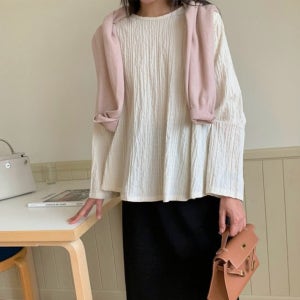 LU 플레어 훌 블라우스