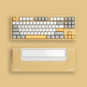 SPM 조약돌87 유무선 알루미늄 게이밍 기계식 키보드 크림옐로우, HMX 은행나무