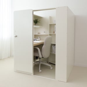 스터디플랜 플랜EROOM1200 1인실 집중력 독서실책상 수납책장형