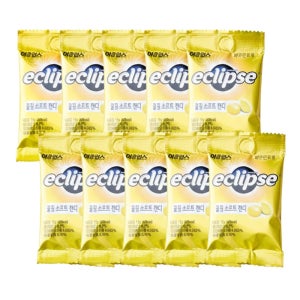 이클립스 레몬민트 15g 10입 쿨링 소프트 캔디 사탕 사무실 박하 소포장 간식