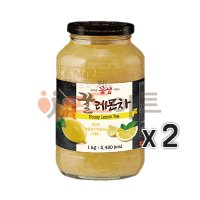 꽃샘 꿀레몬차 1kg/2개/레몬/액상차/꿀차/레몬청