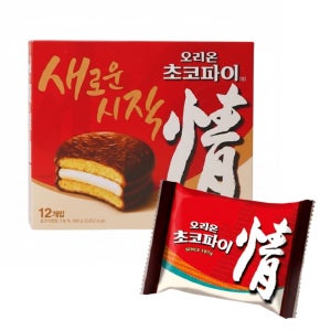 오리온 초코파이 468g 12입 정 사무실 탕비실 대용량 파이 개별포장 과자