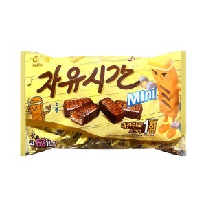 자유시간 미니 630g 63개입 초코바 대용량 등산 사무실 개별포장 간식 과자