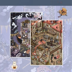 [한밤의 미스터리] 숲 속 다이어리 16.0, 3D 감성 꾸미기 스티커 빅사이즈 2종 세트(핀셋포함)