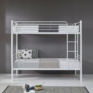 미코퍼니처 레이덴 분리형 철제 이층침대 미니 독립 매트리스 2EA, S(싱글), 화이트