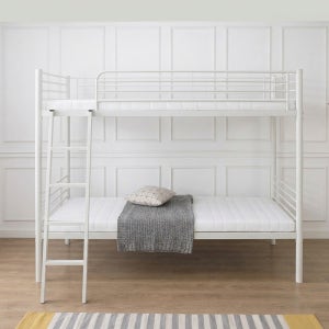 미코퍼니처 레이덴 분리형 철제 이층침대 미니 독립 매트리스 2EA, SS(슈퍼싱글), 화이트