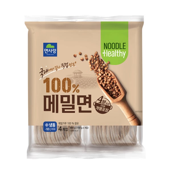 면사랑 100% 메밀면 150gx4입 (냉동)