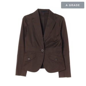 ICB 아이씨비 브라운 테일러드 코튼 재킷 WOMAN-S