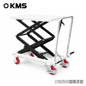 산업장비협동조합 수동 테이블 리프트 유압 이동식 2단 핸드카트 대차 350kg KTD350