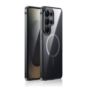 IMCHEN 삼성 S26 Ultra MagSafe 투명 보호 케이스 갤럭시S26 울트라, 메탈, 블랙