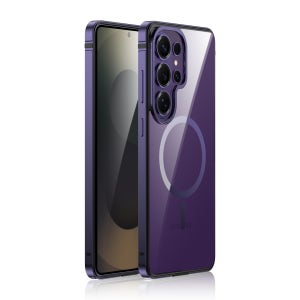 IMCHEN 삼성 S26 Ultra MagSafe 투명 보호 케이스 갤럭시S26 울트라, 메탈, 보라색