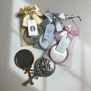 선물용 네임라벨 빈티지 스타일 손거울 답례품