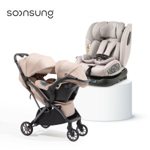 순성 올인원SET 코니 휴대용 유모차+올인원 i-size 회전형 택1 +캐리 바구니 카시트