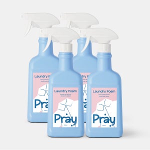 세탁폼 효소 자연유래 유아 옷 생리혈 피 여성속옷 얼룩 제거제 500ml, 4개