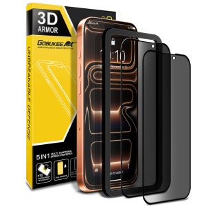 고부기 3D 아머 강화유리 프라이버시 액정보호필름 2매 아이폰16e, 2매입