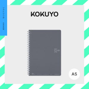 KOKUYO 고쿠요 소프트링 스프링노트 토트 내지 6mm (A5/80매) 진회색, 1개