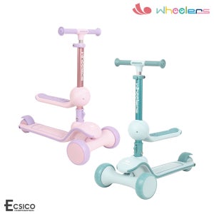 휠러스 유아 아동 2in1 스쿠터 킥보드 WS-90 LED 바퀴 접이식 높이조절