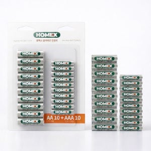 호맥스 AA AAA 건전지 벌크 알카라인 도어락 20알