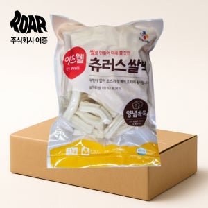 이츠웰 츄러스 쌀떡 1box (1kg x 10봉) 진공 건조 구멍떡 마라탕 떡볶이 떡