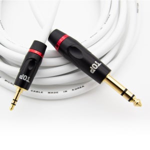 HDTOP 국산 3.5 TO 5.5 스테레오 TRS 케이블 화이트 30M HT-TP731