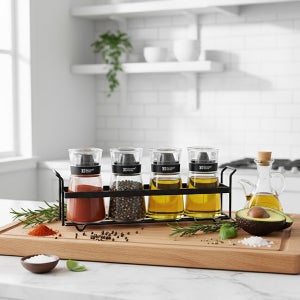 시노글라스 스마트양념병+오일병 160ml 5P세트 소금 후추 올리브