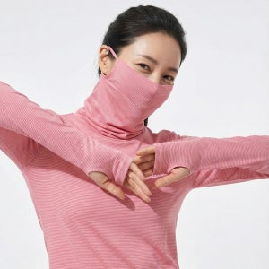 MOLEX 여름 여성 엄지홀 마스크 티셔츠 쿨 냉감 티 작업복 긴팔 골프이너웨어 434