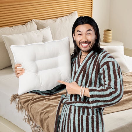 아늑앳홈 아늑 단잠 경추베개 일체형 워셔블 양면 베개 화이트