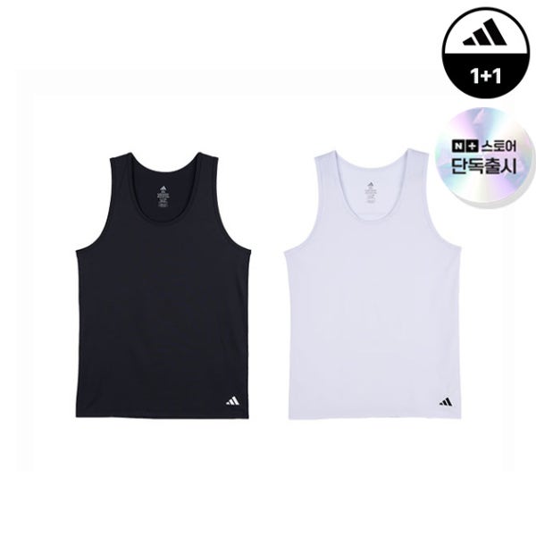 아디다스 26SS 남성 뉴 베이직 탱크탑 1+1 런닝 2매 (블랙,화이트)