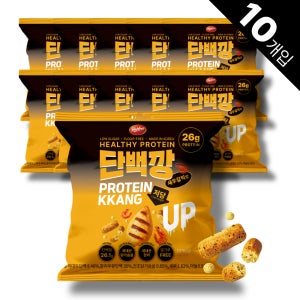 단백질26g 사무실 건강간식 다이어트 단백질 과자 단백깡 새우갈릭, 50g, 10개