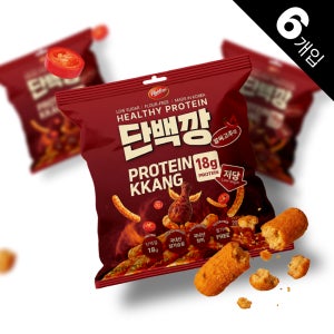 단백질18g 저당 다이어트간식추천 단백질 과자 단백깡 알싸고추, 50g, 6개