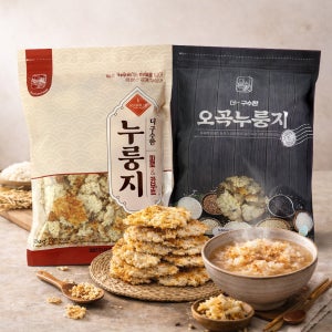 미식본가 오곡누룽지 4팩 + 파로 카무트 4팩 (530gx8팩) 식사대용 어르신간식 특허받은 누룽지