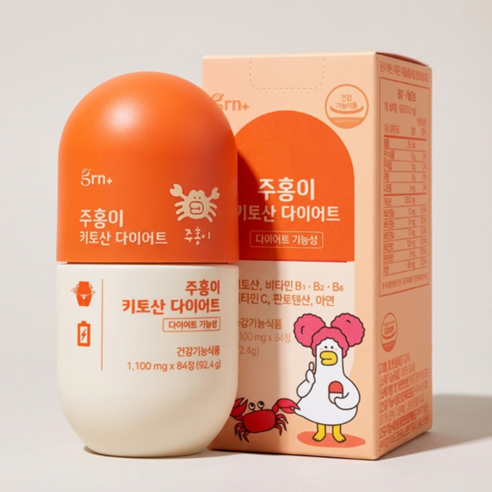 GRN 주홍이 키토산 안티 콜레스테롤 판토텐산 아연 84정