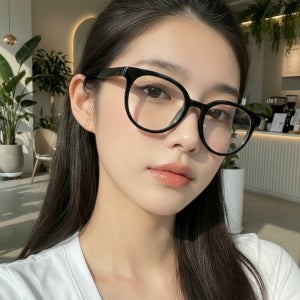 [당일 출고] 로우키 뿔테 안경 블루라이트 차단 빅사이즈 안경테