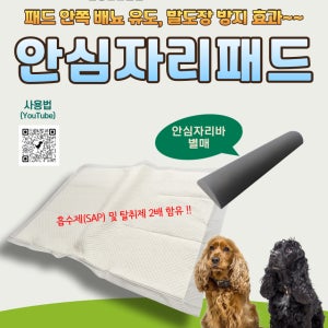[강아지 패드밖 실수 방지, 발도장 감소] 안심자리 패드