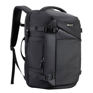 메크라우드 남성용 대형 모칠라 방수, 남성 위켄더 비즈니스 승인, 블랙 17.3인치 반입 가방 비행 40L, 대학, 여성 백팩 기내 노트북 TSA 데이팩 여행용