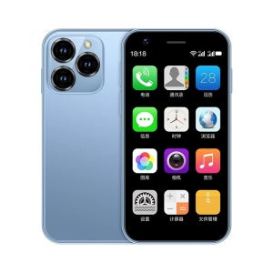 초미니 스마트폰 세컨폰 C타입 공기계 서브폰 블랙 (케이스+필름) 표준 2G+16G 풀 넷콤 중국 (본토