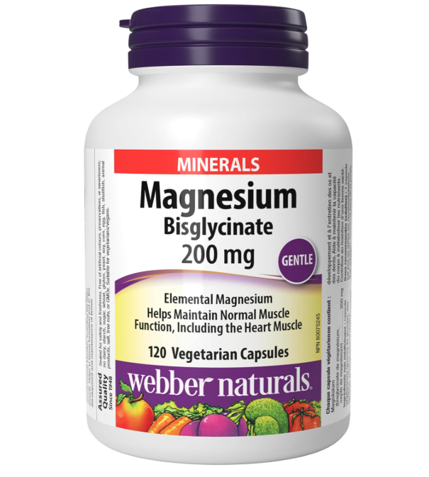 웨버네츄럴스 마그네슘 비스글리시네이트 200mg 120정, 1개