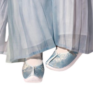 한복단화 신발 자수 여성 전통 구두 플랫힐 슈즈