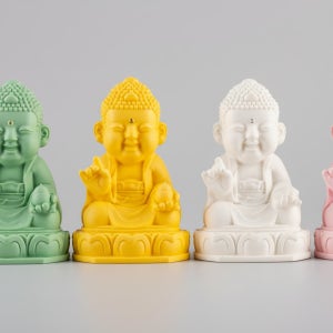 [여진불교굿즈] 무형문화재제작 천진불 동자승 불상미니어처 굿즈 (극락왕생-아미타통자,) / 귀여운동자승 박물관기념품 인테리어소품 장식 명상 힐링 선물