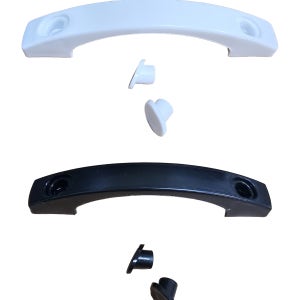 자바라 홀딩도어 화이트 블랙 손잡이