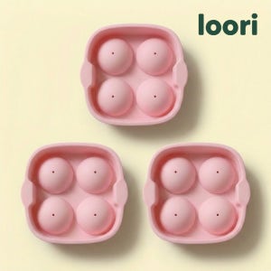 국산 아이스볼 하이볼 위스키 얼음 틀 핑크 4구