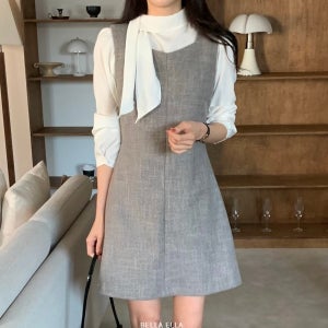 레이어드원피스 4월하객룩 결혼식복장 20대하객룩 봄
