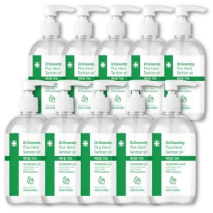 닥터그린데이 플러스 손소독제 에탄올70% 펌프형 겔타입 500ml 10개
